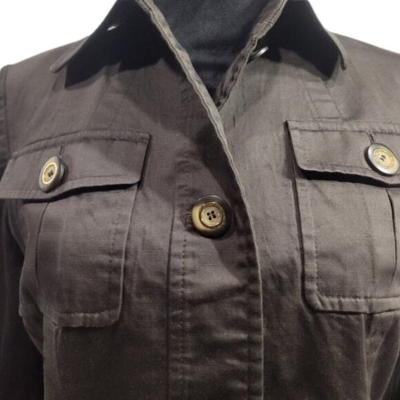 Antonio Melani Lightweight Pocket Jacket Brown Women's Size 4 - Picture 5 of 11